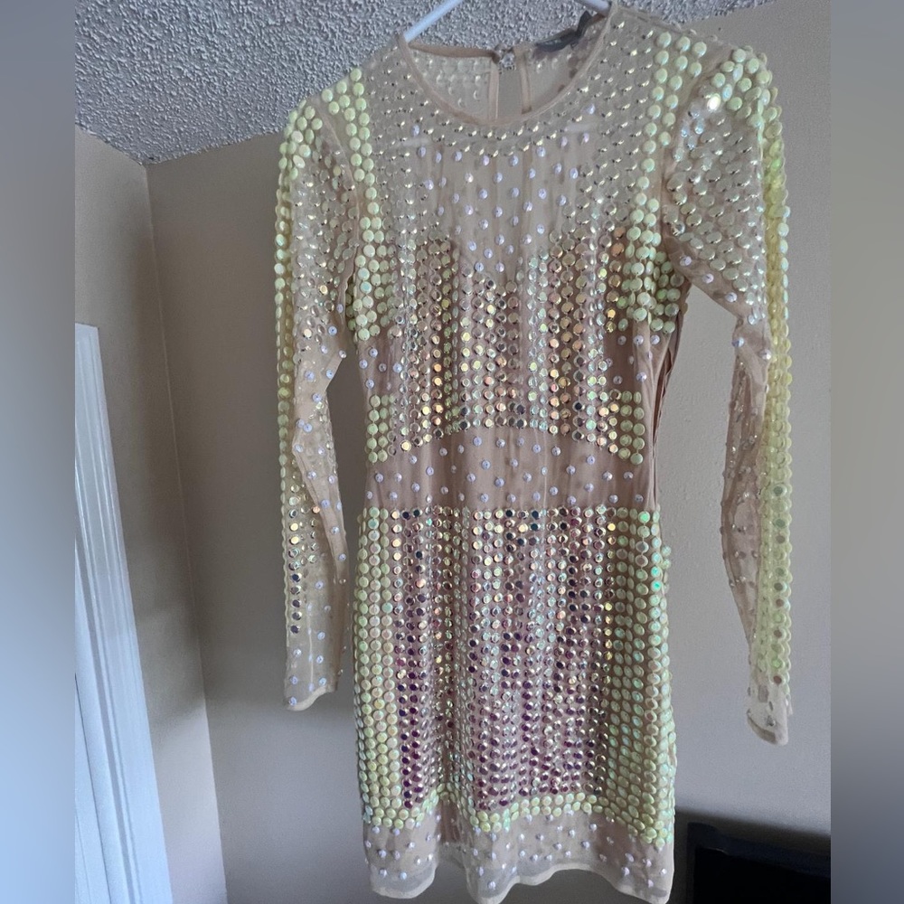 ASOS Embellished Mesh Dress